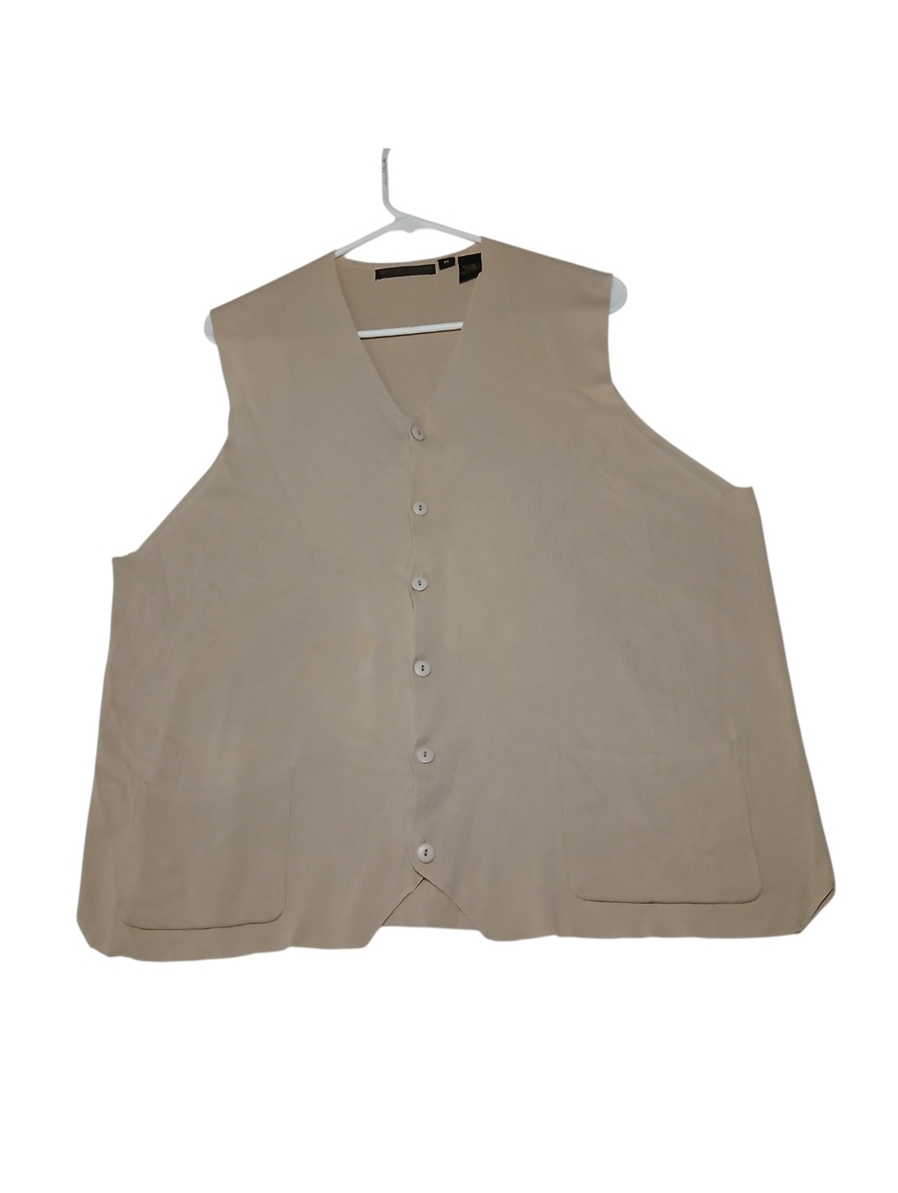 Vintage Donna Karan Neutral Beige Men's Sweater Vest M